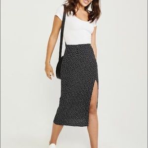 Abercrombie and fitch slip midi skirt
